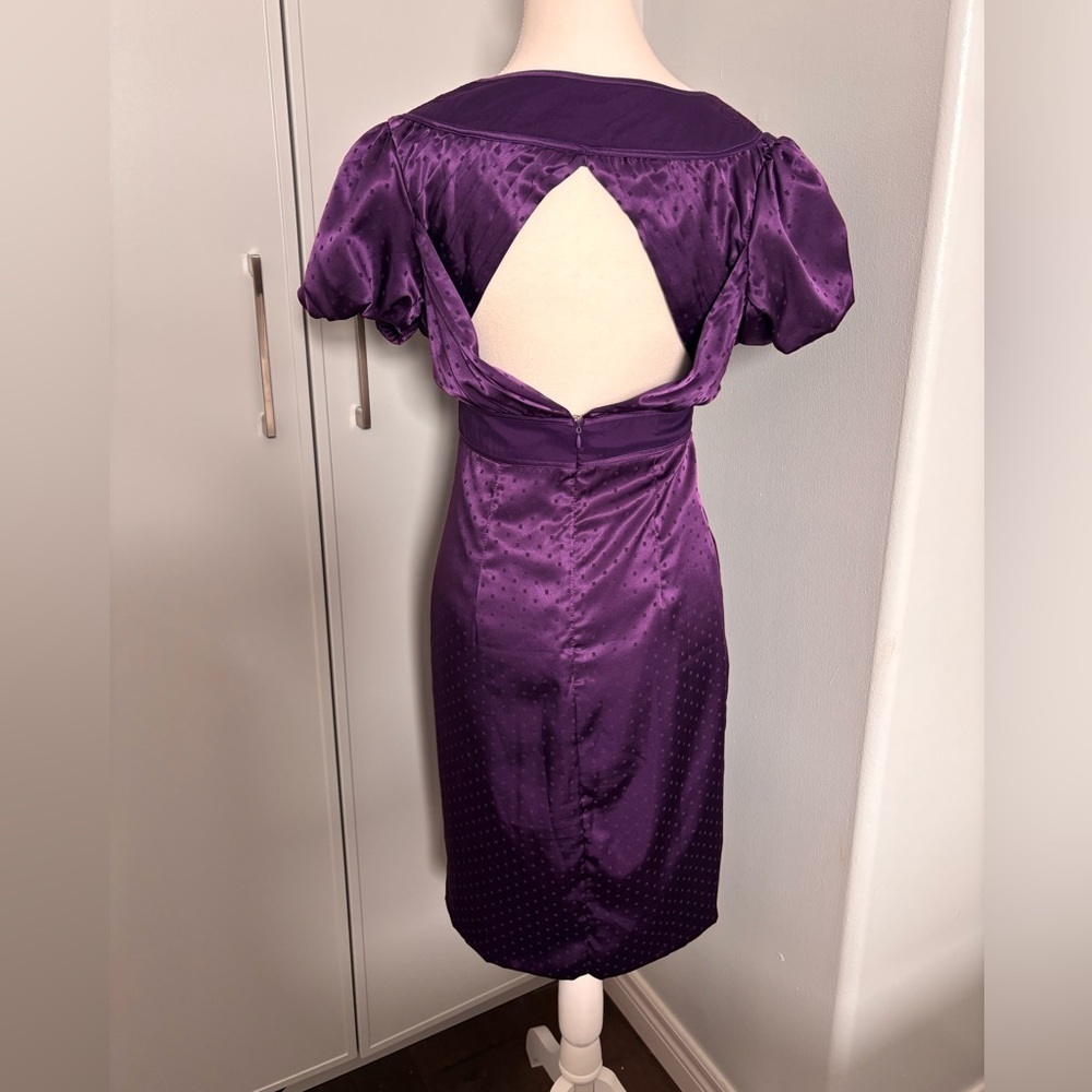 Retro Purple Gorgeous Midi Dress - Picture 5 of 13